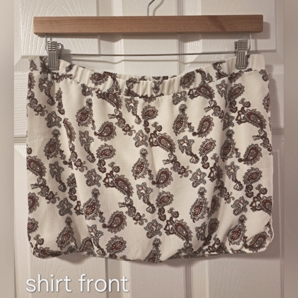 Guess Paisley Strapless Top